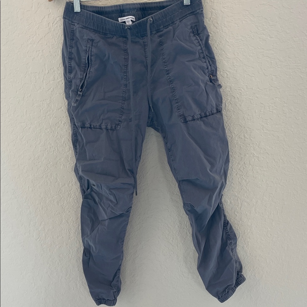 James Perse Men's Cargo Jogger Pants - Charcoal Blue